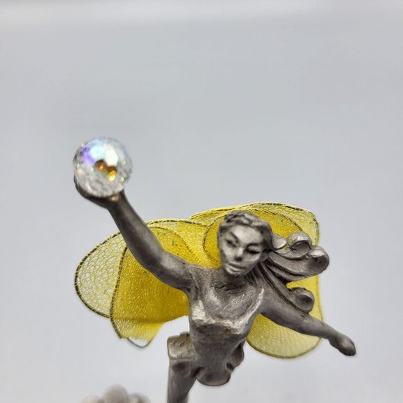 2000 Sunglo Signed Fairy Angel Figurine Butterfly Wings Crystal Ball Ladybugs - Picture 12 of 16